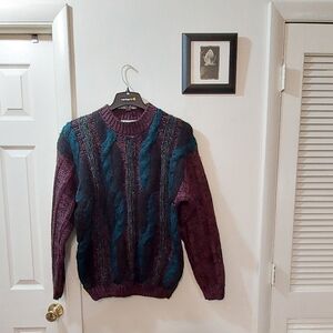 Vintage Men's Sweater in Rich Hues